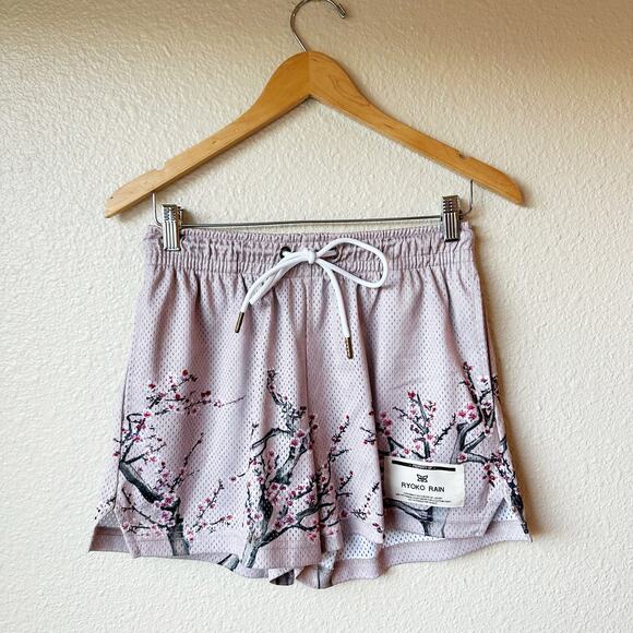 Ryoko Rain Other - Ryoko Rain Cherry Blossom Purple Athletic Streetwear Shorts Unisex sz S